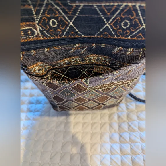 Maruca WILD WEST Boulder Colorado Handmade Tapestry Crossbody Bag - Picture 5 of 12